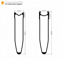 Llantas de Bicicleta de Carretera 700C 88x20.5mm Cubierta / Tubular